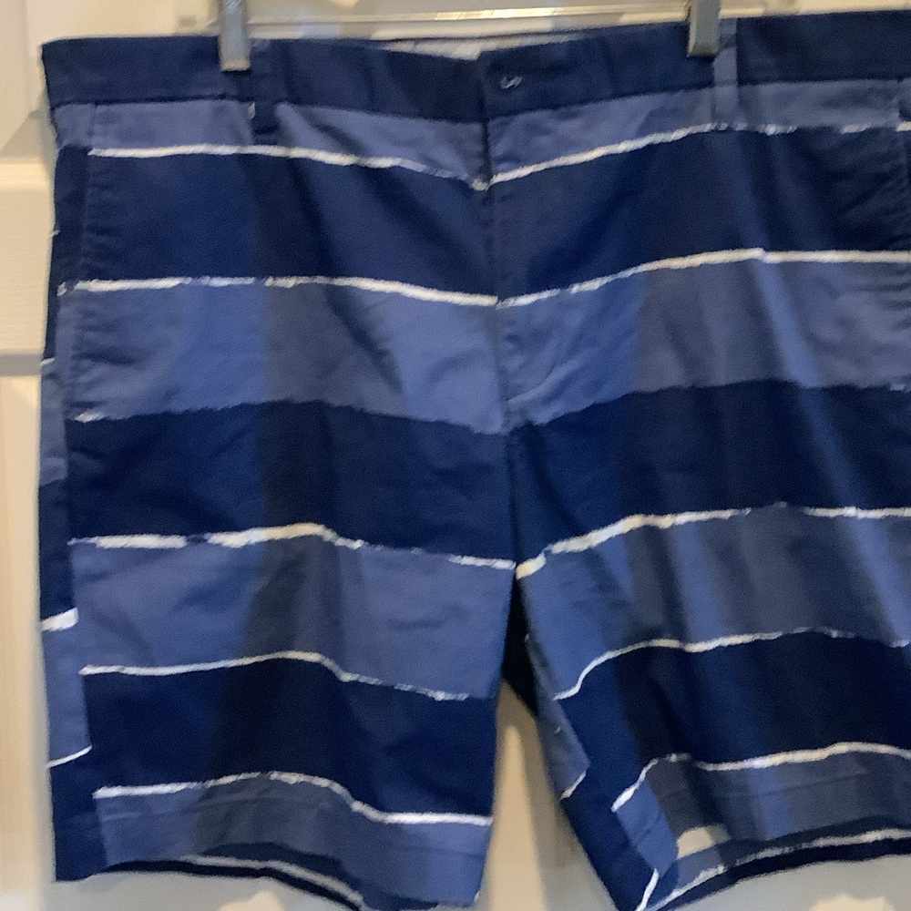 Dockers Navy and Light Blue Striped Board Shorts